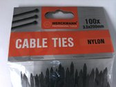 Werckmann kabelbinders 100st 3.5x200mm wit