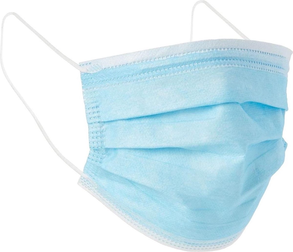 Non-branded Mondkapjes 3-laags Unisex Polyester Blauw 10 Stuks