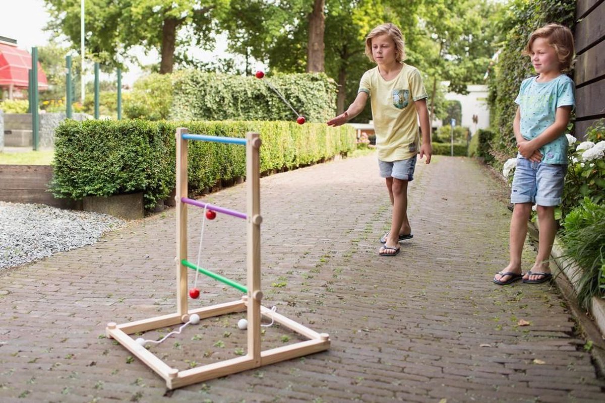 BS Toys Slingerspel - Werpspel voor Kinderen en Volwassenen - Hout - Slingerspel - Laddergolf - Buitenspeelgoed - Buitenspel - Werpspel - Buitenspeelgoed - Buitenspel - Buiten Spellen - Tuin Speelgoed — afbeelding 6