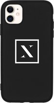 Apple iPhone 11 X Hoesje van LXURY - Siliconen Backcover - Zwart - Gel Case - Soft Case