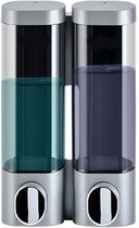 Bosharon - zeepdispenser wandmontage - Hoge kwaliteit - Prachtig design - Desinfectie dispenser - 2x 300ml - Zilver