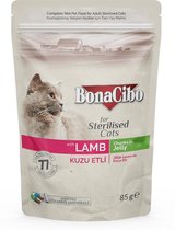 Bonacibo Pouch Kattenvoer Sterilised – Lam 12 x 85gr