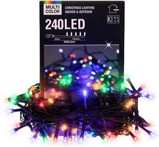 Kerstverlichting multicolor - 240 LED lampjes - meter - gekleurde verlichting -... bol.com