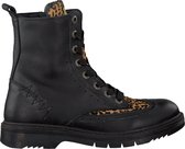 Red-Rag 12138 Veterboots - Laarzen Met Veters - Meisjes - Zwart - Maat 35