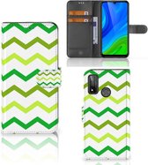 Huawei P Smart 2020 Telefoon Hoesje Zigzag Groen