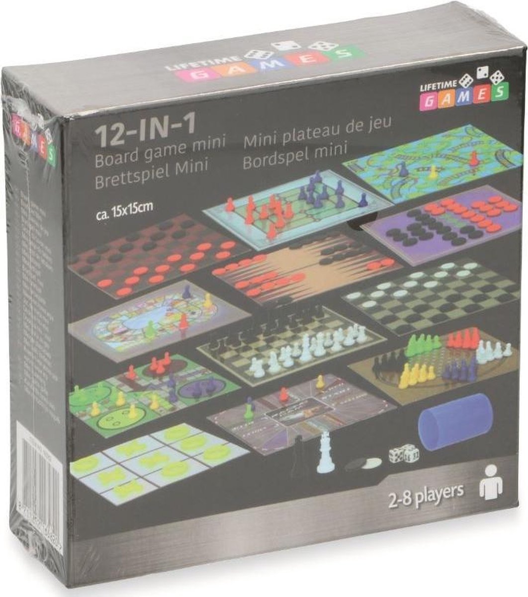 Lifetime Games Bordspel Mini 12-in-1 15 X 15 Cm Karton