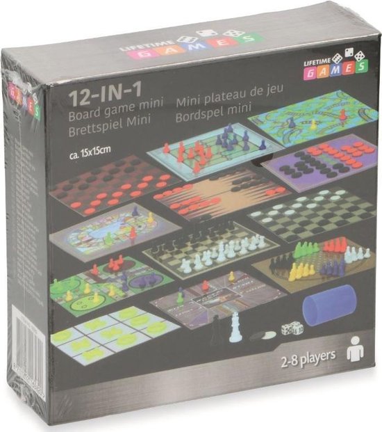 Boek: Lifetime Games Bordspel Mini 12-in-1 15 X 15 Cm Karton, geschreven door Lifetime games