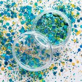 Blauwe losse glittermix - 5 gram