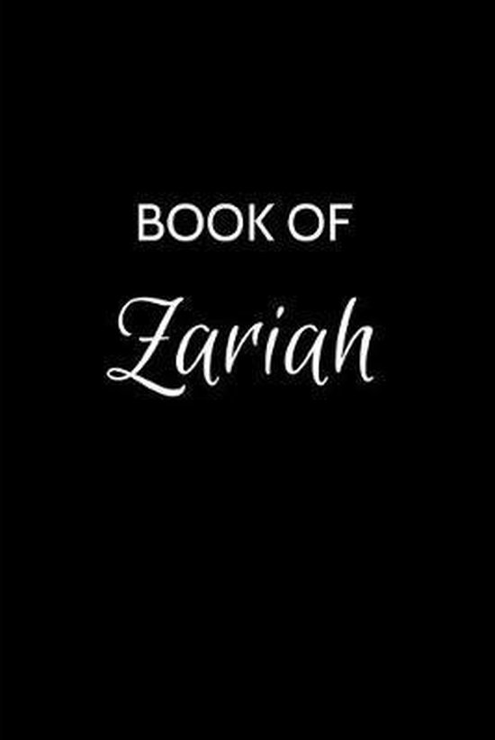 Book of Zariah A Gratitude Journal Notebook for Women or Girls with