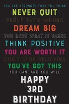 You Are Stronger Than You Think Never Quit Prove Them Wrong Dream Big You Have What It Takes Think Positive You Are Worth It Dont Stop Believing You'v