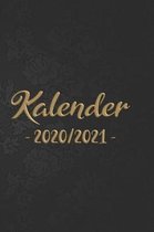 Kalender 2020/2021: Einfacher gleitender Kalender für die Jahre 2020 und 2021 mit Jahres-, Monatsübersicht und Feiertagen. Eine Woche auf