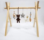 baby gym hout - baby gym speeltjes - baby gym - beer - beren set - hout - babygym