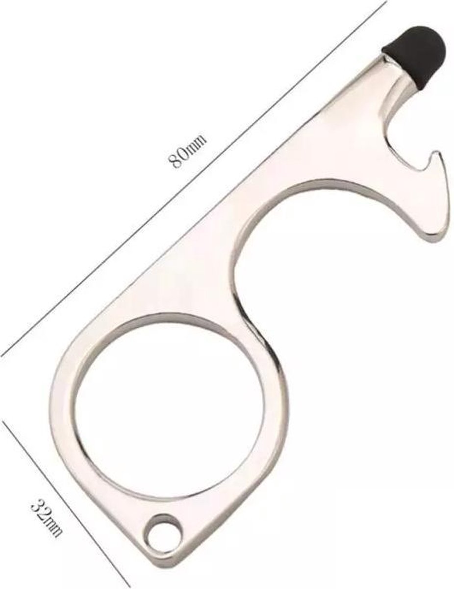 TT-products hygiëne no-contact sleutelhanger antraciet
