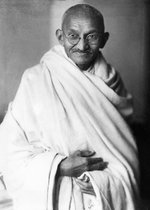 Poster Mahatma Gandhi - Large 70x50 - Zwart-Wit - Hindoeïsme - India - Religie