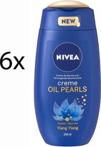 6x Nivea Oil Pearls Ylang Ylang Verzorgende Douchecreme - 6 x 250 ml voordeelverpakking