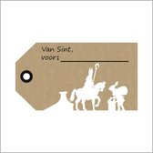 Luxe cadeau kaartjes - Sinterklaas - Cadeaukaartje - Label - 20 Stuks - Met boorgaatje