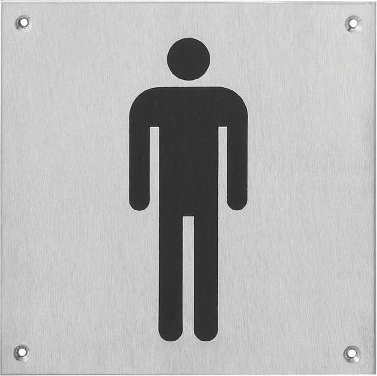 Ivana Necosteel Pictogram rond - RVS - Man - Zelfklevend