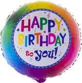 Balloon in box Happy birthday gevuld met helium