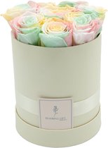 Flowerbox longlife rozen | WHITE | Medium | Bloemenbox | Longlasting roses MULTICOLOR | Rozen | Roses | Flowers