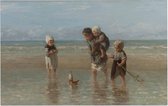 Kinderen der zee, Jozef Israëls - Foto op Forex - 45 x 30 cm