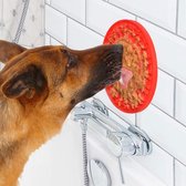 Honden afleidingsmat voor in de douche of in bad - Likmat - antischrok mat - voerbak - slow feeder - lickpad - 15cm