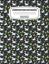 Composition Notebook College Ruled: Exercise Book 8.5 x 11 Inch 200 Pages With School Calendar 2019-2020 For Students and Teachers With Cute Unicorn D