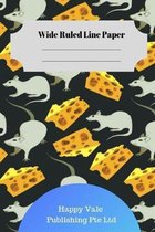 Cute Cheese Theme Wide Ruled Line Paper