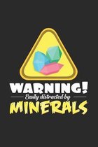 Warning distracted Minerals: 6x9 Minerals - dotgrid - dot grid paper - notebook - notes