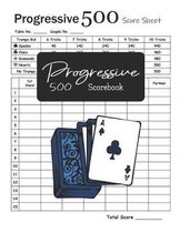 Progressive 500 Scorebook: 8.5 x 11 inches * 100 pages