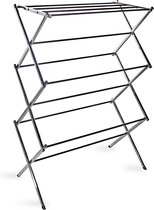 LifeGoods Wasrek - Inklapbaar - Staand - 36,8 x 74,9 x 106 cm - Zilvergrijs