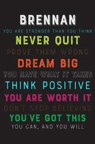 Brennan You Are Stronger Than You Think Never Quit Prove Them Wrong Dream Big You Have What It Takes Think Positive You Are Worth It Dont Stop Believi