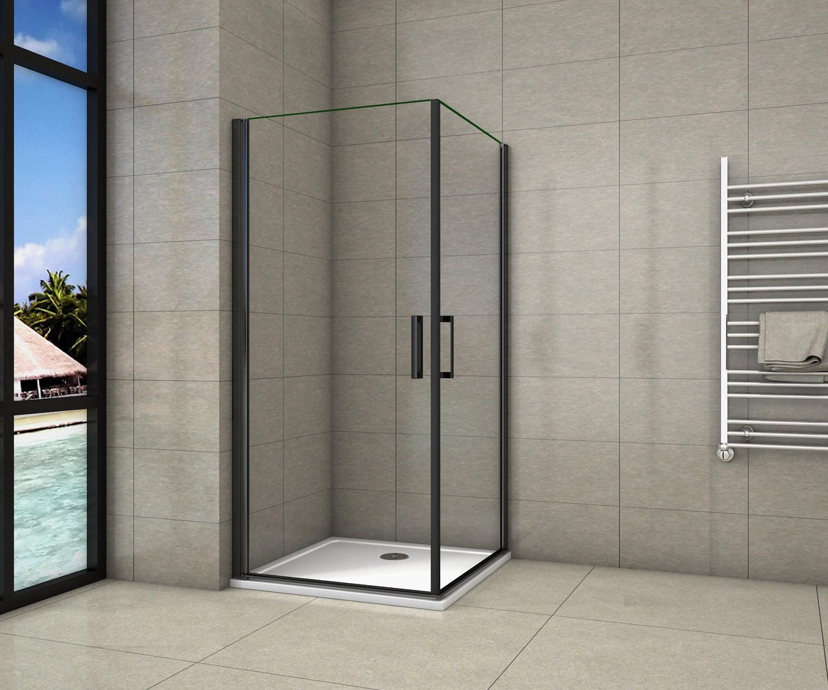 Cabine de Douche Carrée Lily 1000x1000 Double Porte Tournante 8mm Verre