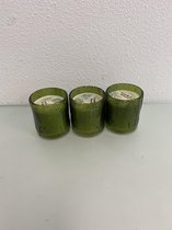 Groene kaarsen (set van 3)