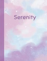 Serenity: Personalized Composition Notebook - College Ruled (Lined) Exercise Book for School Notes, Assignments, Homework, Essay