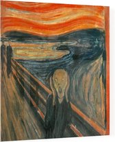 De Schreeuw, Edvard Munch - Foto op Plexiglas - 80 x 80 cm