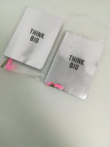 Notitieblokken 2 stuks - zilver met opdruk