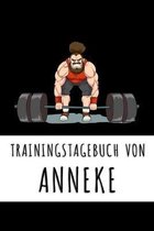 Trainingstagebuch von Anneke: Personalisierter Tagesplaner für dein Fitness- und Krafttraing im Fitnessstudio oder Zuhause