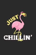 Just chillin': 6x9 Flamingo - dotgrid - dot grid paper - notebook - notes