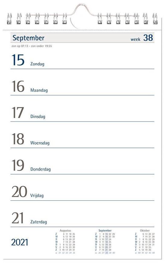 Castelli weekkalender 2021 - ringband - klein formaat - Castelli
