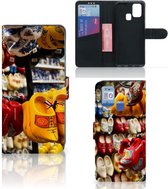 Magnet Case Geschikt voor Samsung Galaxy M31 Telefoonhoesje Klompen