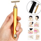 Elektrisch Gezichtmassage Apparaat | Luxe Vibratie Anti Veroudering Huidmassage Gezichtroller Gezichtsroller | Jade Roller Alternatief | Werkt op 1 AA Batterij | Gezichtsverzorging Gezichtver