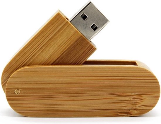 Hout Twister gelakt USB stick 32gb
