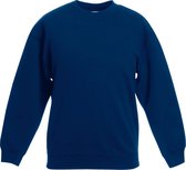 Fruit Of The Loom Childrens Unisex Set In Sleeve Sweatshirt (Marine)