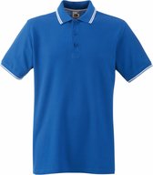 Fruit Of The Loom Heren Tipped Poloshirt Met Korte Mouwen (Royaal Blauw/Wit)