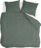 Walra Dekbedovertrek Vintage Cotton - 200x220 - 100% Katoen - Donker Groen