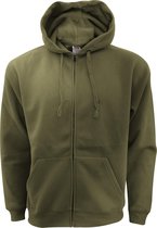 Fruit Of The Loom Heren Met Ritssluiting Sweatshirt Met Capuchon / Hoodie (Klassiek Olive)