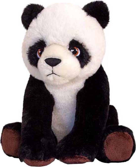 Peluche Panda Keelco 20 Cm: Ecologico, Realizzato Con Plastica 100% Riciclata. Morbido E Lavabile, Giocattolo Sostenibile Per Bambini.