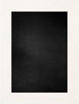 Zwart Schoolbord met Houten Lijst - Wit Ingewassen - 37 x 47 cm - Lijstbreedte: 39 mm - Breed