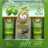 Pharmaid Athenas Treasures Cadeauset 2 | Shampoo Natural | Showergel Natural 60ml | Olijfolie zeep 100gr) | Cadeau Douche