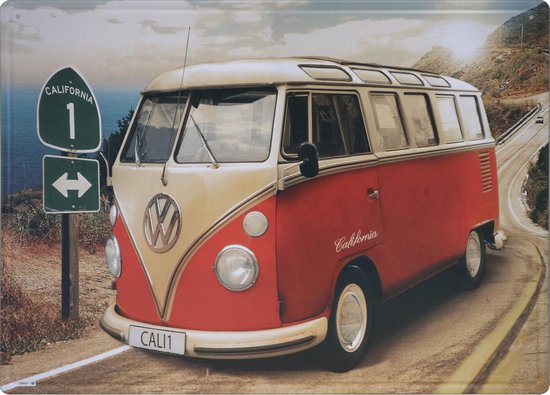 Wandbord – Volkswagen Bus – VW – Peacebus – Hippie – T1 T2 T3 - Vintage -  Retro - ... | bol.com